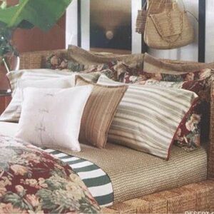 Ralph Lauren Desert Plains Wicker Sand Brown King Bed Skirt Southwestern New